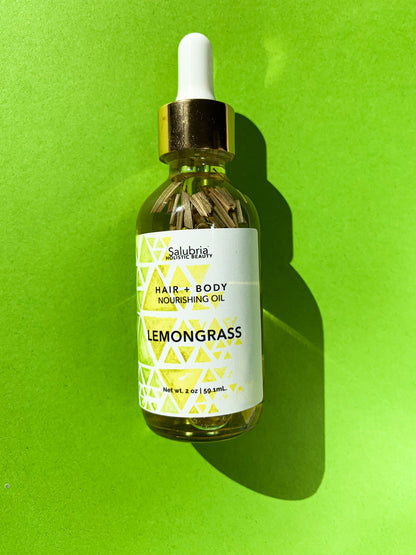 Lemongrass Hair + Body Oil - Salubria 